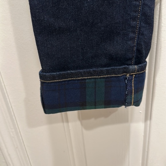 Lauren Ralph Lauren Straight Plaid Cuff Jeans - Picture 5 of 8